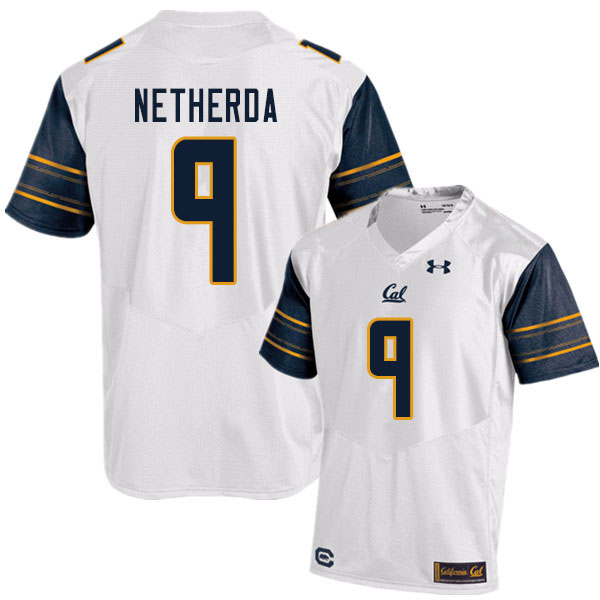 Men #9 Alex Netherda Cal Bears UA College Football Jerseys Sale-White
